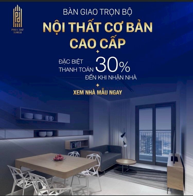 Chỉ 600tr sở hữu ngay căn hộ cao cấp Phúc Đạt Tower, MT QL1K với pháp lý hoàn thiện 100%