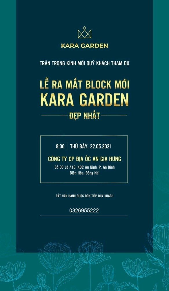 Chính thức nhận đặt chỗ KDC Kara Garden