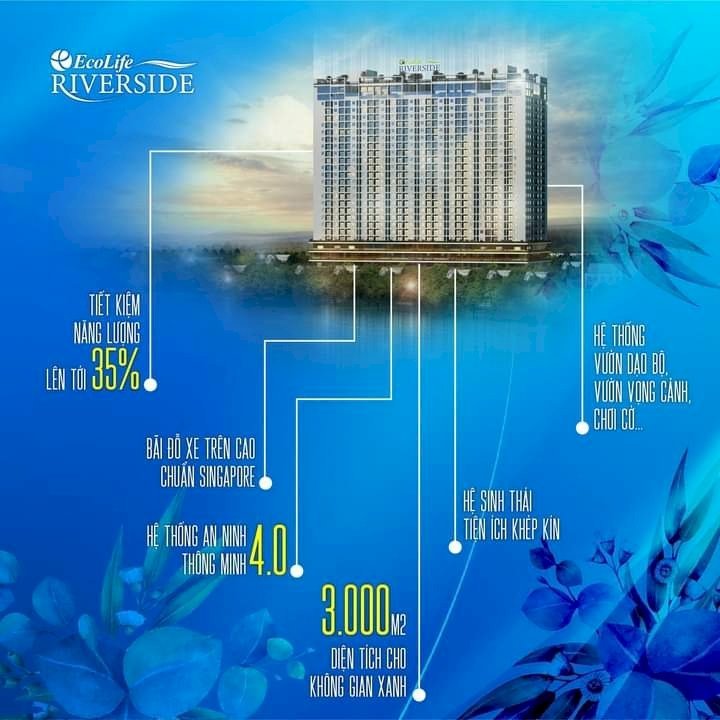 Bán căn hộ chung cư Ecolife Riverside Quy Nhơn 64m2-1tỷ270- Giá gốc chủ đầu tư