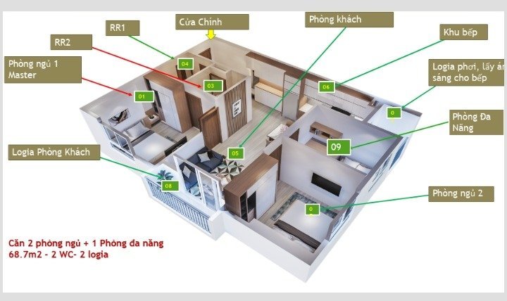 Bán căn hộ chung cư Ecolife Riverside Quy Nhơn 64m2-1tỷ270- Giá gốc chủ đầu tư