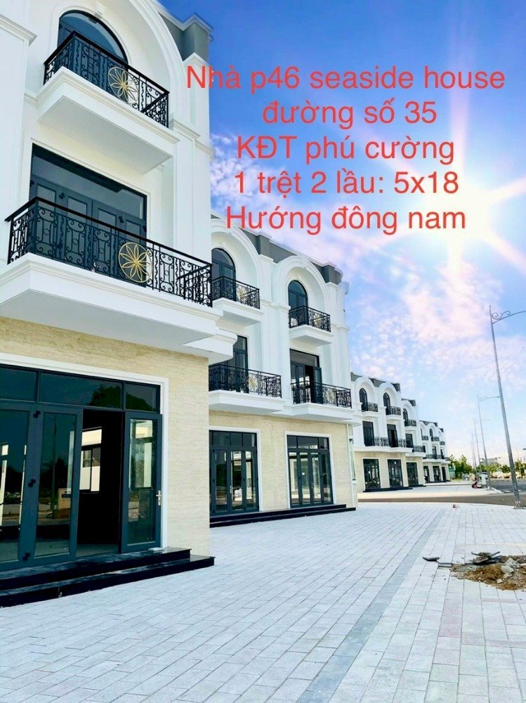 Bán Nhà Phố Shophouse Khu SEASIDE Phú Cường 5x18m 3 lầu nhà đẹp Vào ở Liền