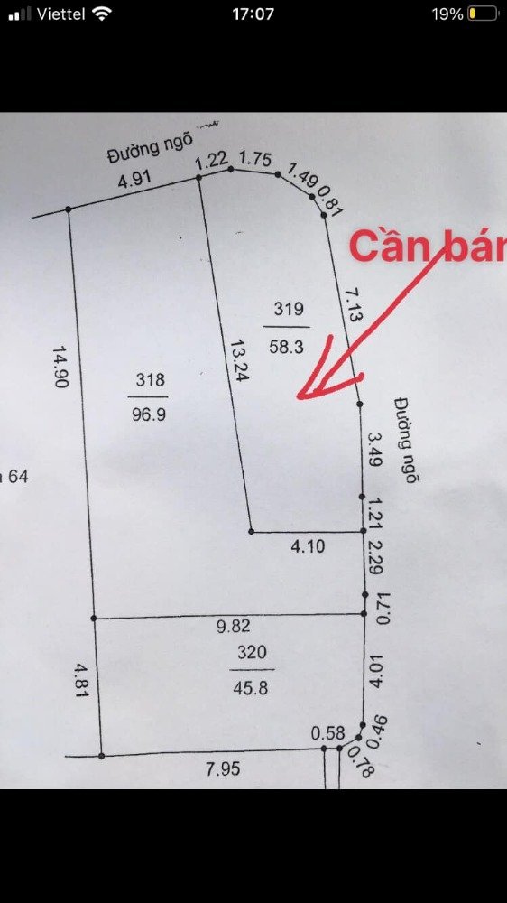 Bán lô góc ngõ 71 Vũ Hựu, ph Thanh Bình, TP HD, 58.3m2, đường to rộng, giá cực ok, vị trí đẹp