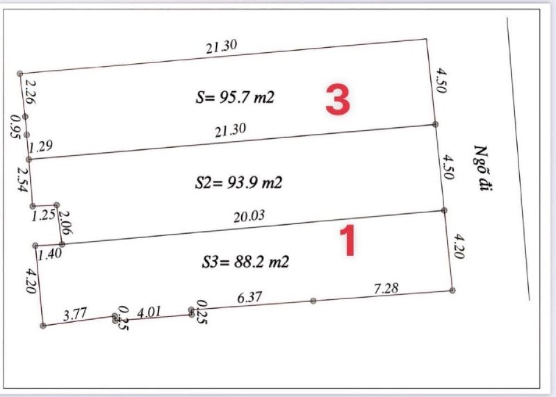 Bán 2 lô đất phố Nguyễn Hữu Cầu, TP HD, diện tích ~90m2, mt 4.5m, đường ô tô, giá cực ok