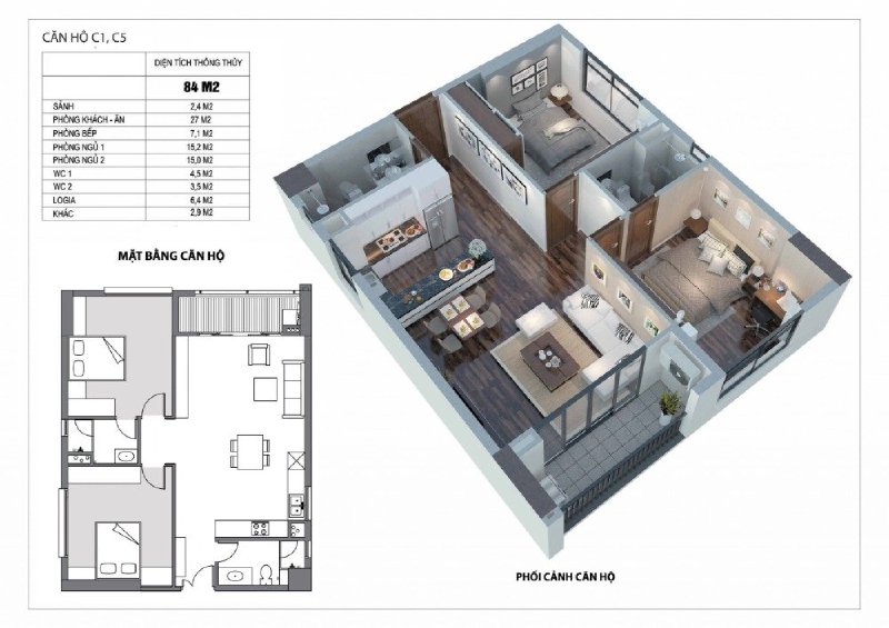 Chỉ từ 36tr/m2 căn hộ 2 PN chung cư Udic Westlake, view đẹp chính sách ưu đãi tốt