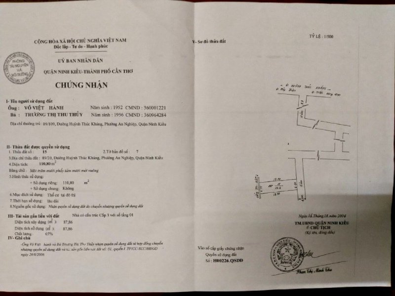 Bán nhà trung tâm quận Ninh Kiều, phường An Nghiệp, tiện KD-giá tốt