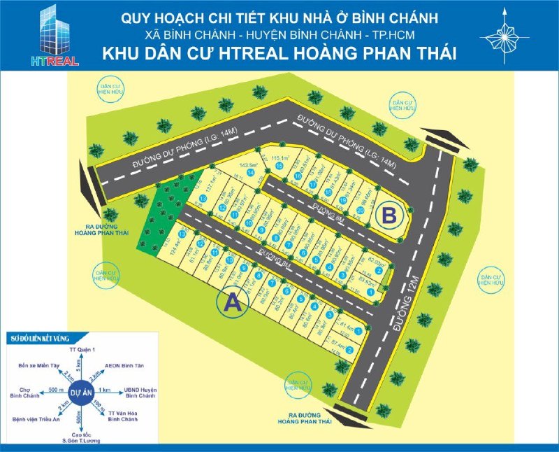 Bán lô góc 2 mặt tiền tại KDC Hoàng Phan Thái, Bình Chánh