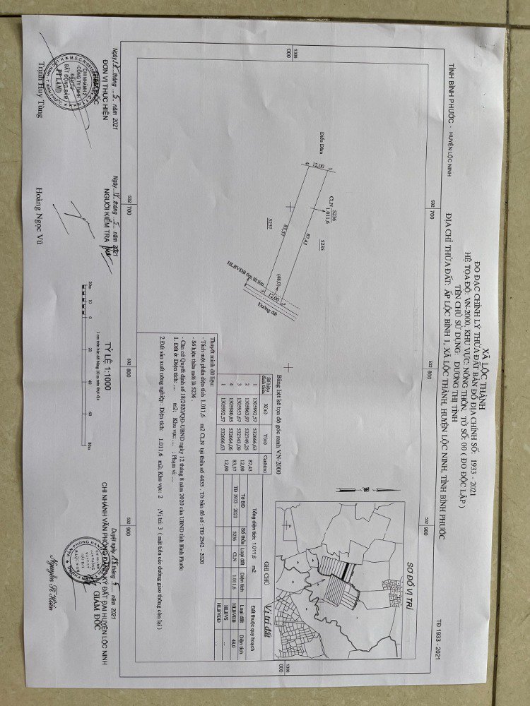 Đất giá rẻ 393nghìn/m2, nằm trên mặt tiền đường nhà nước hiện hữu, Lộc Ninh, Bình Phước