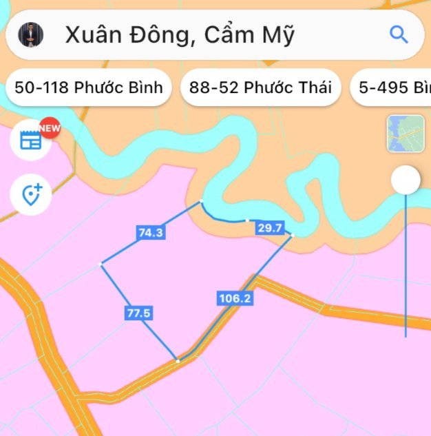 Nhỉnh 1 tỷ có luôn đất ONT 1075m2, gần DT765, Cẩm Mỹ