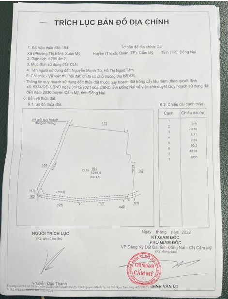 Đất vườn 2 mặt tiền 6300m2, chỉ 4.6 tỷ, Gần QL56, Cẩm Mỹ