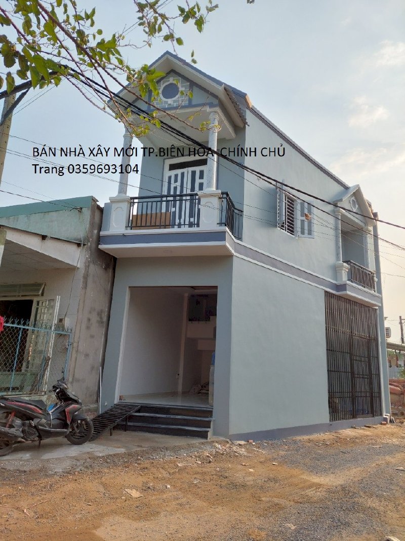 Chính chủ cần bán nhà xây mới đẹp nở hậu 2 mặt tiền TP.Biên Hòa 1 tỷ 300tr