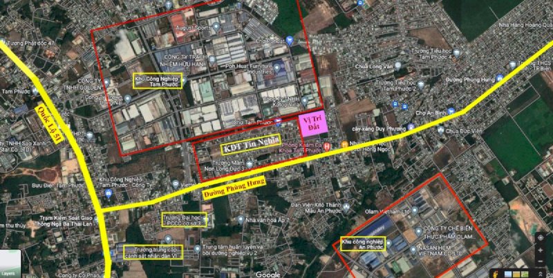 Đất mặt tiền kinh doanh sổ sẵn ngay Tam Phước, TP Biên Hoà DT 500m2 giá chỉ 7tr/m2