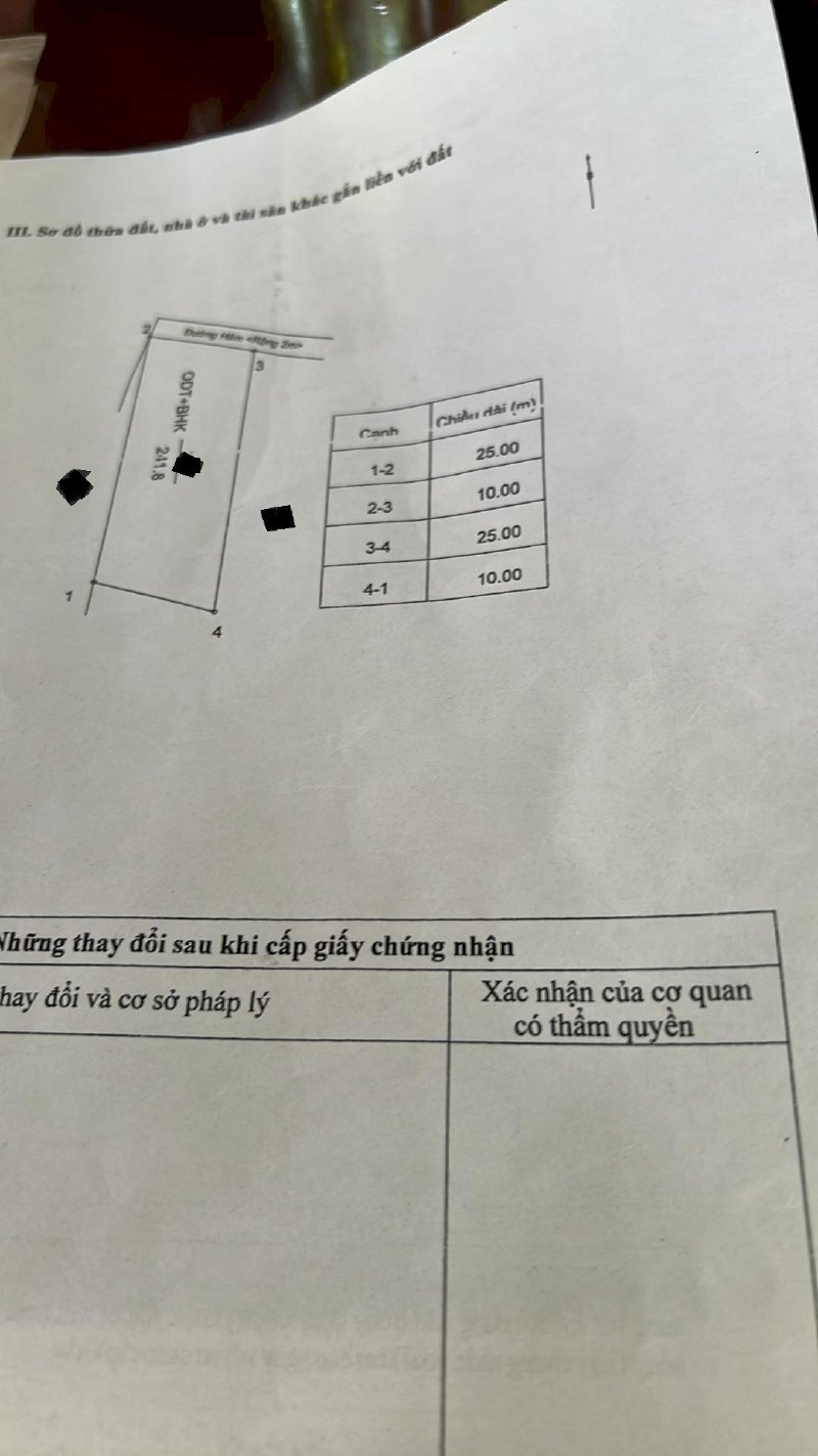 Lô TC 10*24,5m, hẻm 22 Lương Thế Vinh, gần chợ, gần y ngông