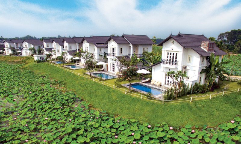 Biệt Thự khoáng nóng 280m2 dự án Vườn Vua Resort phú thọ view Hồ sen giá siêu mềm