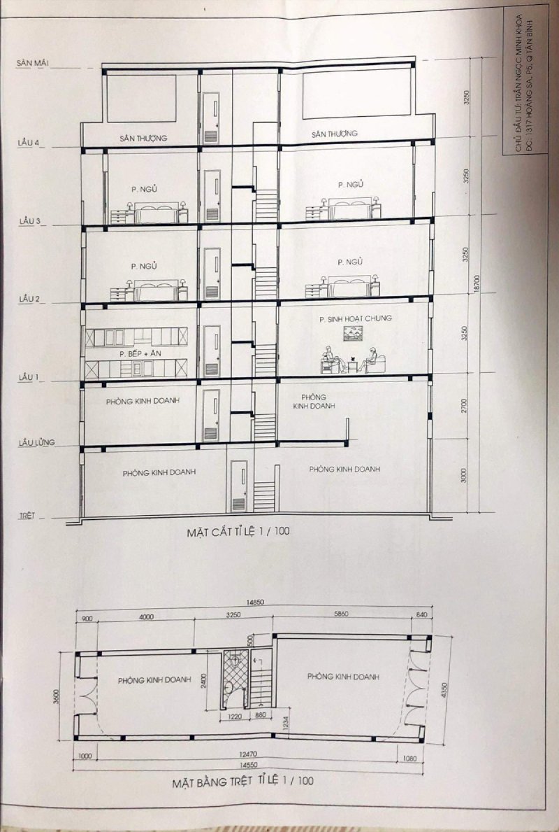 Cho thuê nhà có 2 mặt tiền Hoàng Sa P.4 Q.Tân Bình