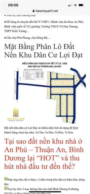 Bán nhanh lô đất KDC An Phú Tp.Thuận An, Bình Dương giá rẻ