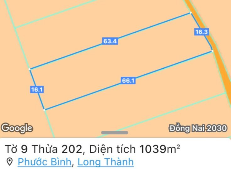 Đất vườn 1039m2, Giá chỉ 2.8 tỷ, Cách sân bay Long Thành 6km