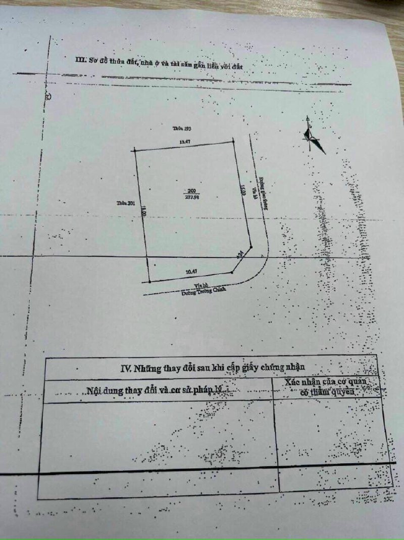 Bán đất mặt đường Trường Chinh, TP HD, 436m2, lô góc, đường trục chính thành phố