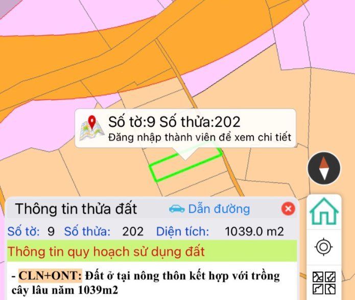 Đất vườn sân bay Long Thành 1038m2, Chỉ 2.7 tỷ