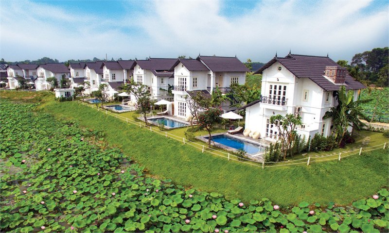 Biệt thự nghỉ dưỡng khoáng nóng Vườn Vua Resort Phú Thọ, full tiện ích, dòng tiền