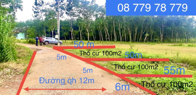 Đất tại Tân Lợi, Đồng Phú, gần ngay KCN Becamex 6300ha sát trục Bình Dương - Đồng Phú chỉ 5 phút