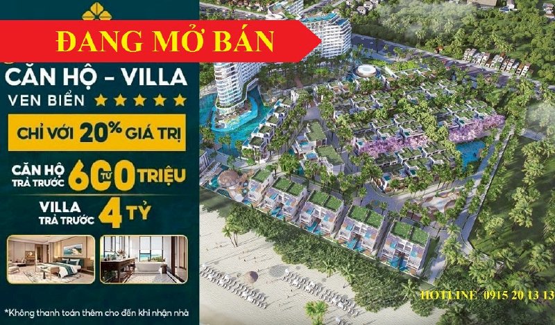 Mở bán Charm Resort Hồ Tràm Căn hộ 3 Tỷ, Villa 20 Tỷ, Cam kết lợi nhuận 6.5%