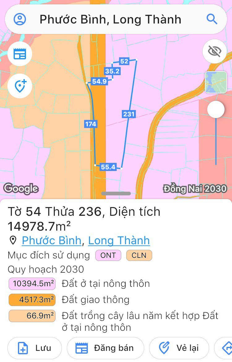 BÁN GẤP 1 sào ngay đường lên sân bay Long Thành giá 3tr2/m2