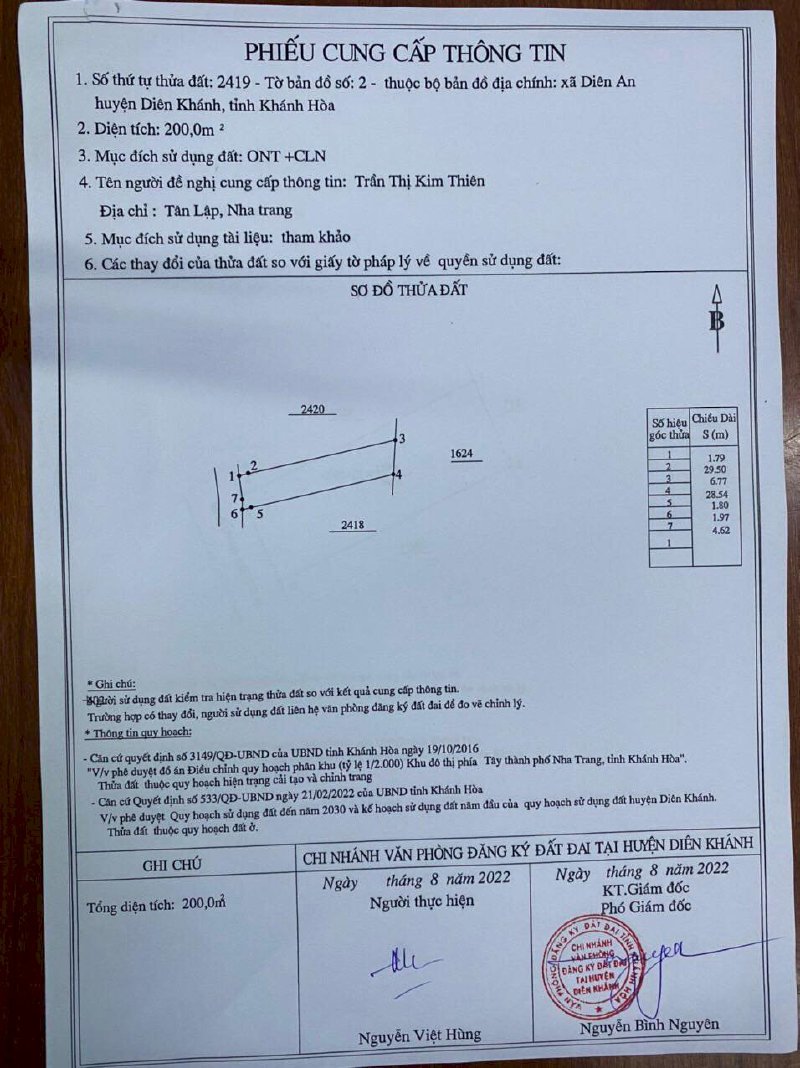 Bán lô đất cách đường 23/10 chỉ 200m thông ra VNG Diên An D.Khánh 0985451850 Xuân Xuyên