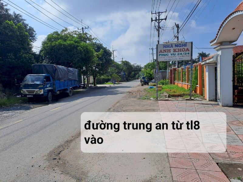 Bán đất mặt tiền đường Trung An Huyện Củ Chi