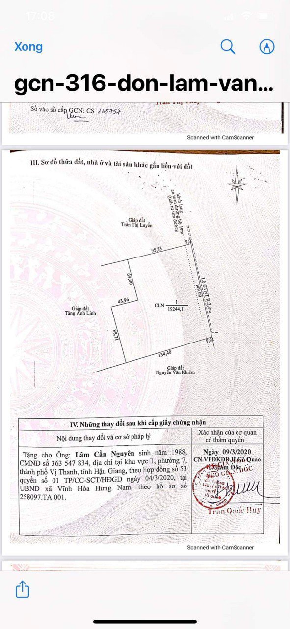 12000m2 đất vườn sầu riêng musang king ở Vị Thanh, Hậu Giang thích hợp nghỉ dưỡng giá 12,5 tỷ