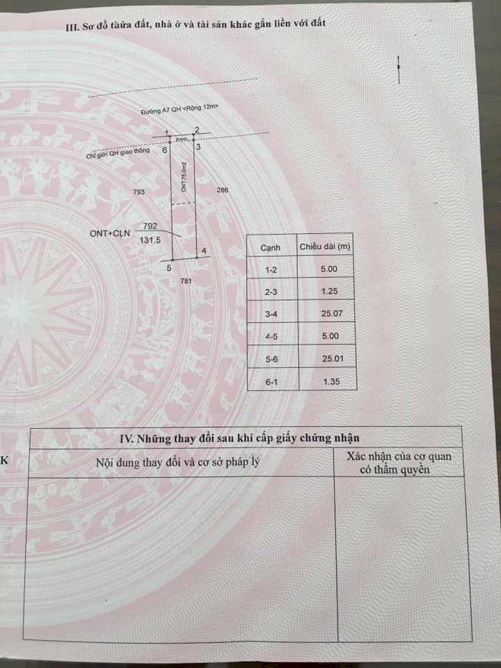 Đất đẹp mặt tiền A7 giá tốt dịp tết