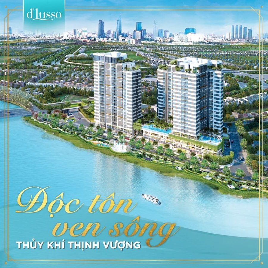 Căn hộ D'Lusso 2PN 68m2 Tầng 8 Cầu Giồng Ông Tố Nguyễn Thị Định Quận 2