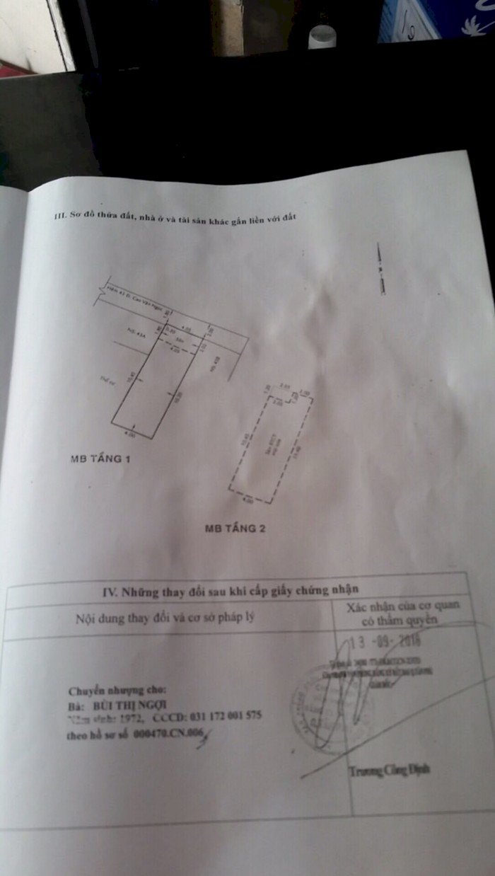 Bán Gấp nhà 1 lầu, ST, DT 4x13m, Hẻm Cao Văn Ngọc, Khuông Việt, Q.Tân Phú. G