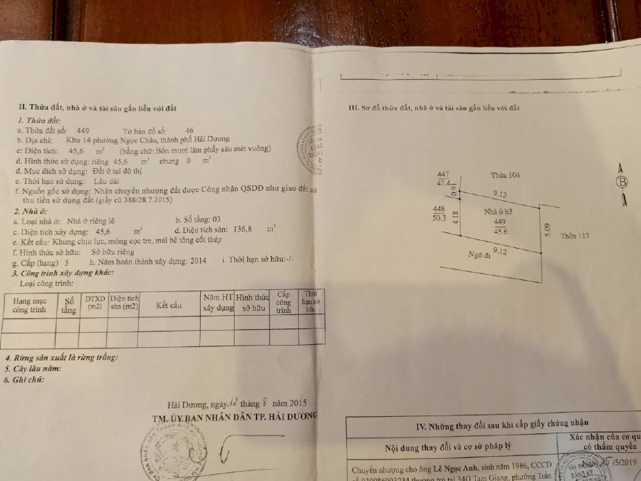 Bán nhà 3 tầng ngõ ô tô Phố Lê Viết Quang chỉ 1,48 tỷ