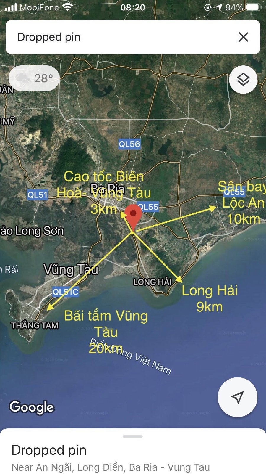 Đất nền KCN An Ngãi Thổ cư, xã An Ngãi, huyện Long Điền, tỉnh Bà Rịa Vũng Tàu