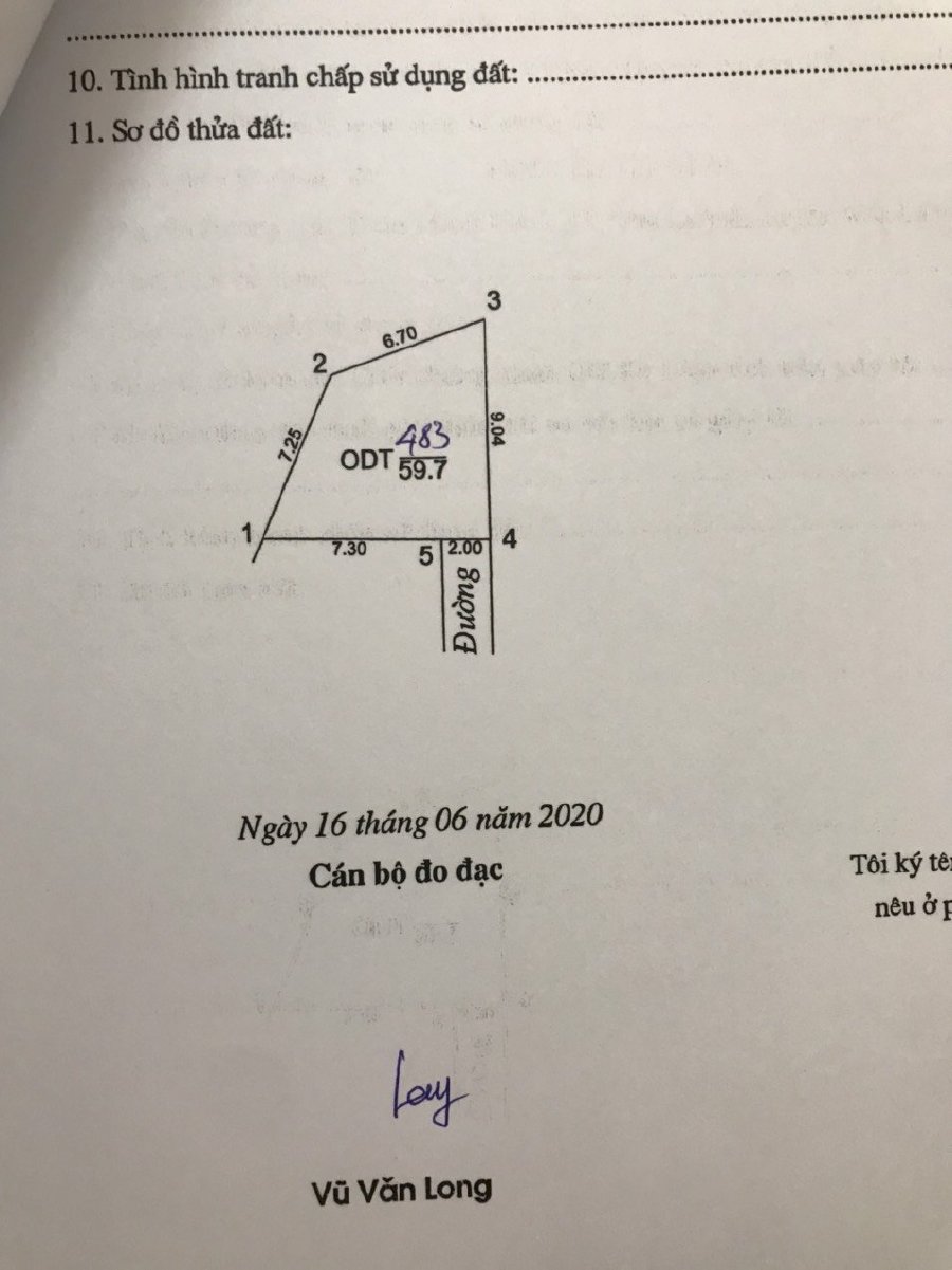 Bán Đất Hành Lạc 60m2. Giá 550tr ( Bao Sang Tên )