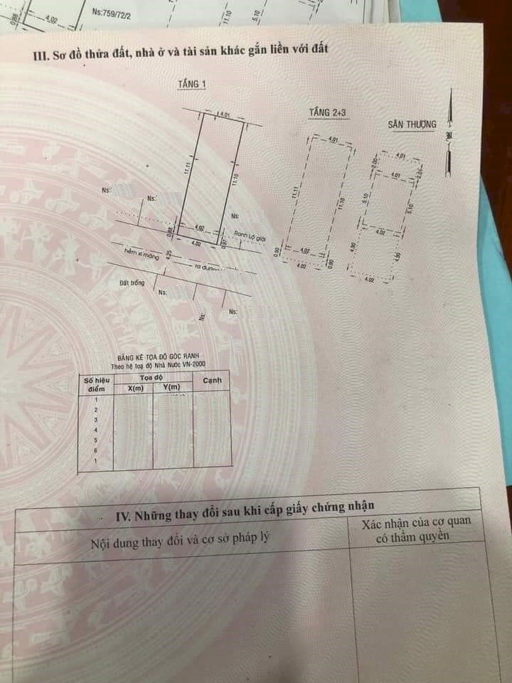 Bán nhà đường Nguyễn Cửu Đàm, 48m2, 4 tầng, Chỉ 4 tỷ