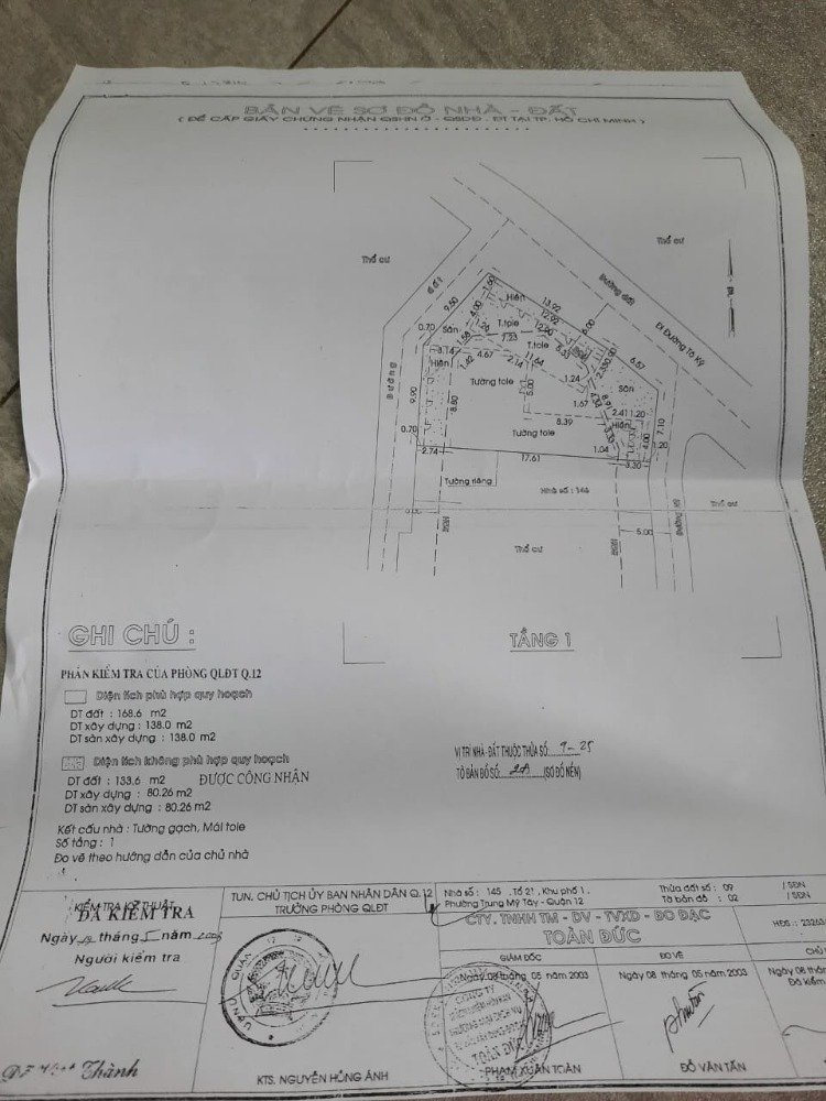 Cần bán nhà số 145 khu phố 1, phường Trung mỹ tây 3 mặt tiền, tất cả đều hẻm xe tải 2 chiều ra vô.