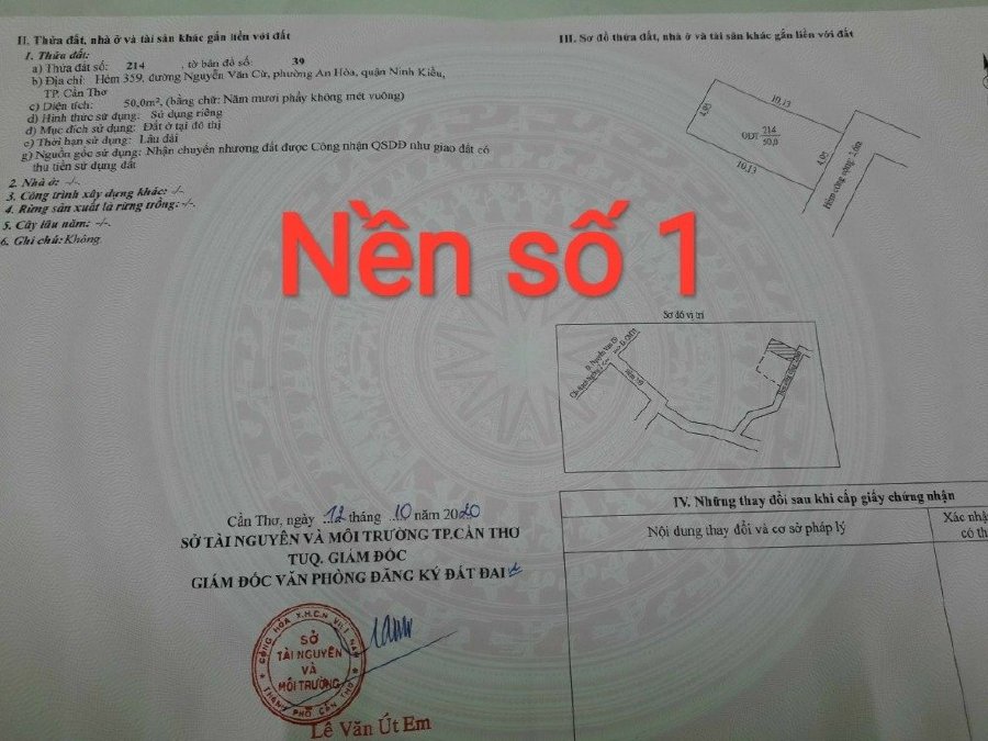 Bán 3 nền giá mềm hẻm 359 Nguyễn Văn Cừ An Hoà 1tỷ4, 1 tỷ450..