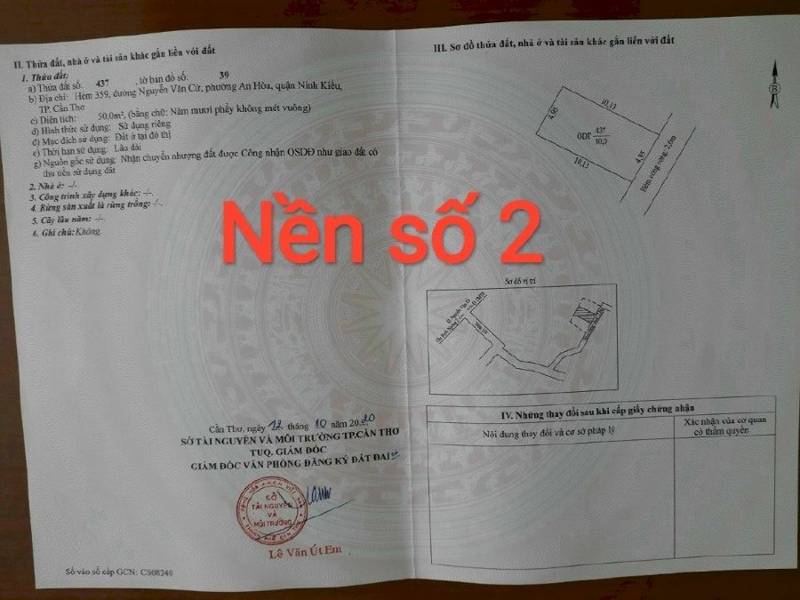 Bán 3 nền giá mềm hẻm 359 Nguyễn Văn Cừ An Hoà 1tỷ4, 1 tỷ450..