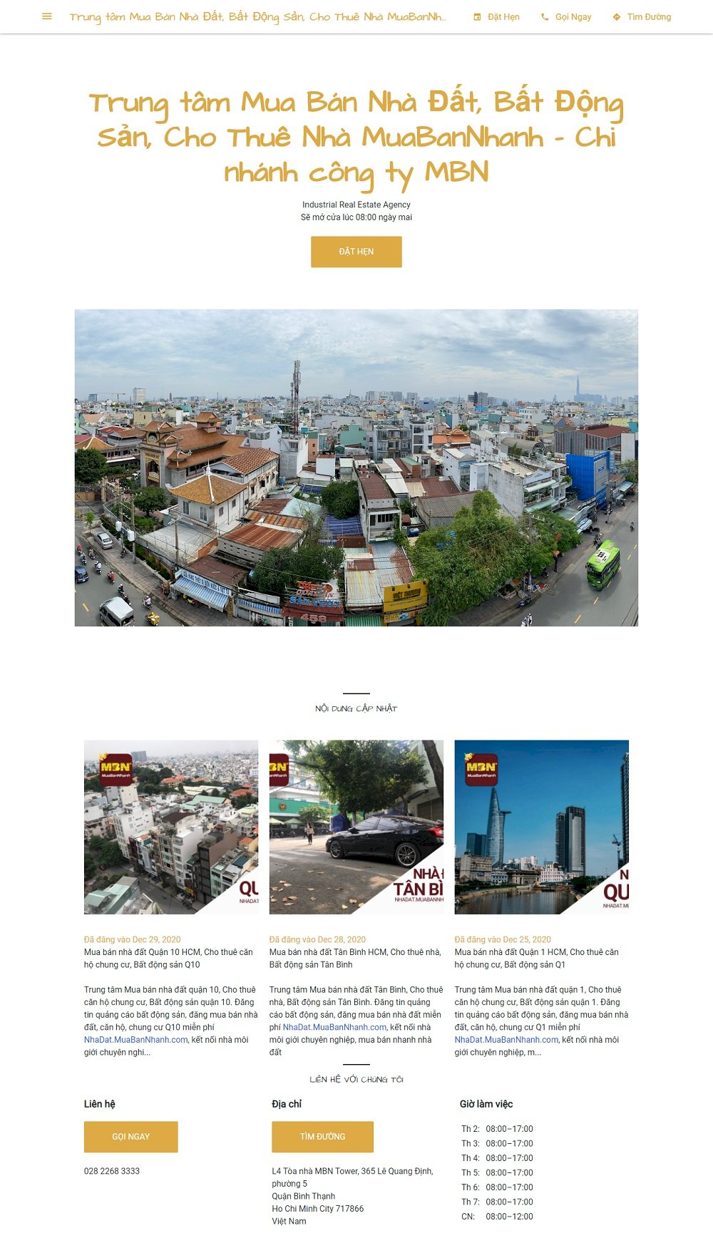 Trung tâm nhà đất MuaBanNhanh Business Site Google