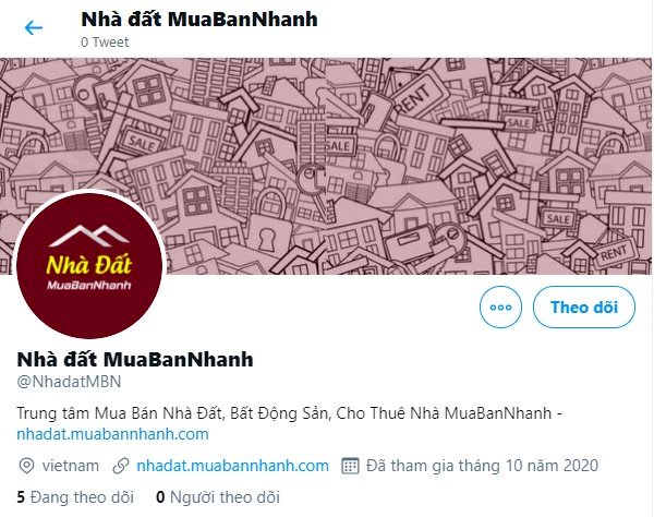 Nhà đất MuaBanNhanh Twitter